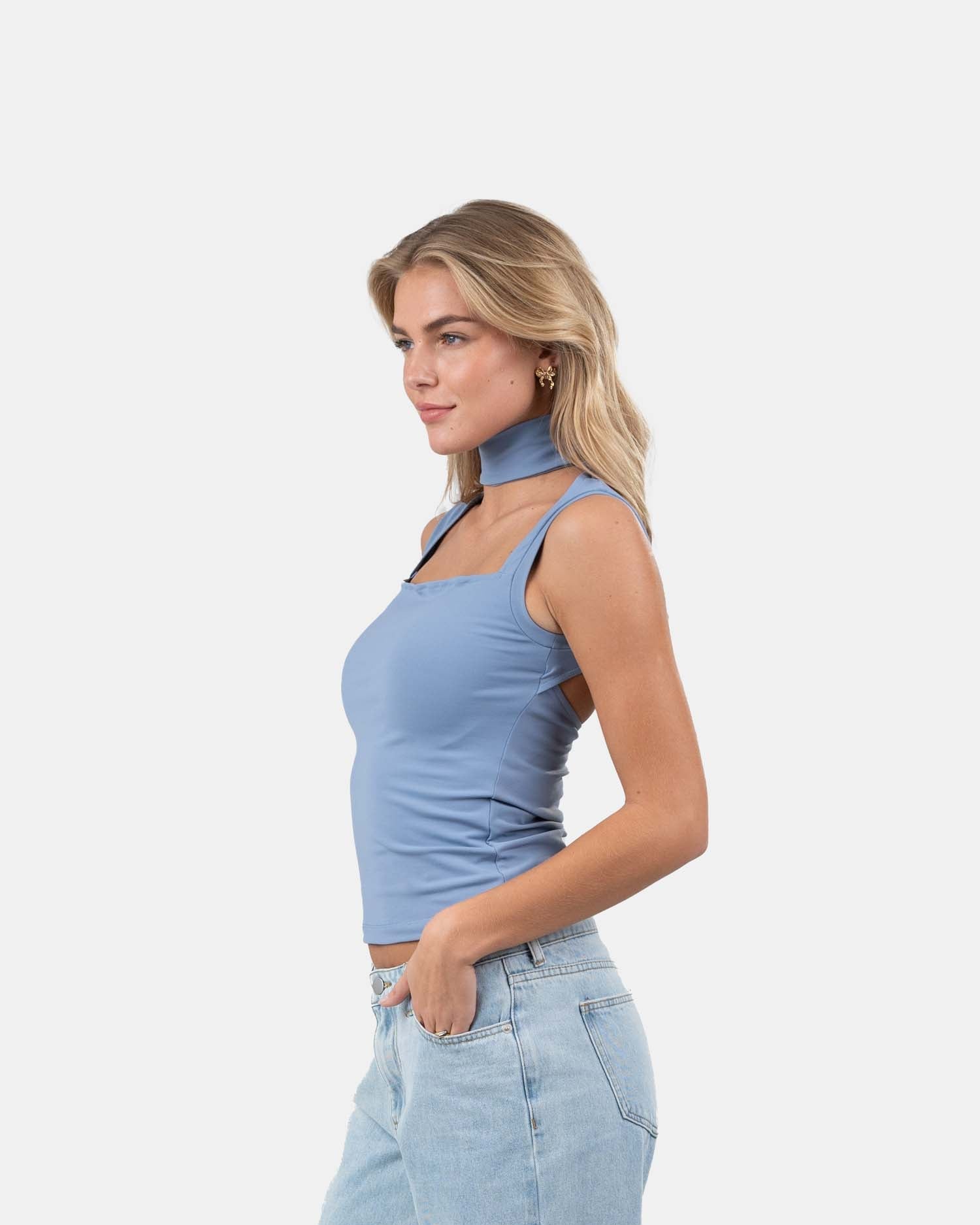 Choker Top Blå | Skagen - clothing.dk